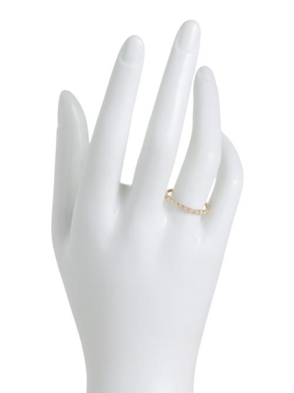 WHITE LOTUS 10kt Gold Diamond Band Ring - Picture 2 of 3